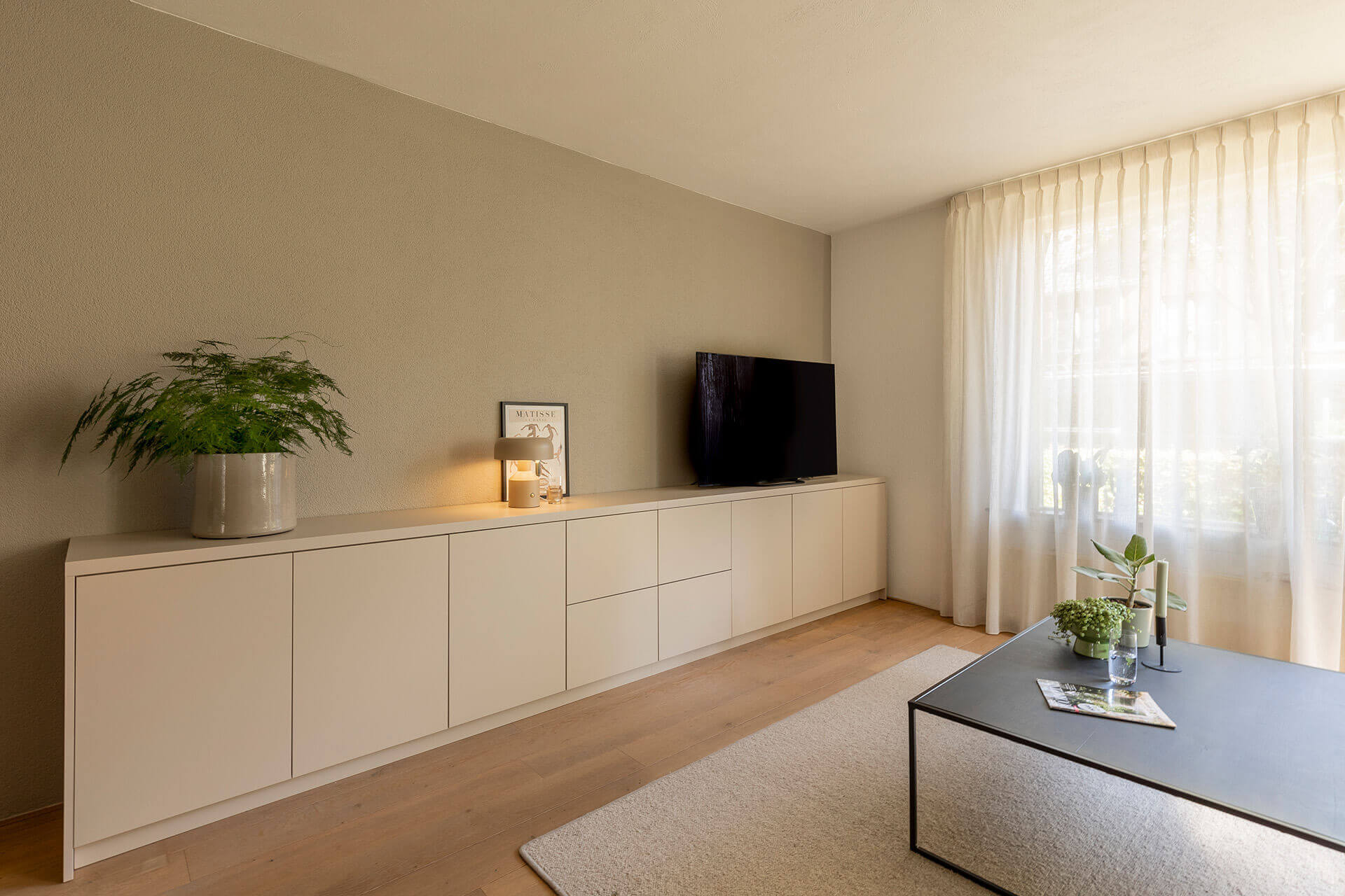 Custom-made sideboard cabinet in the living room