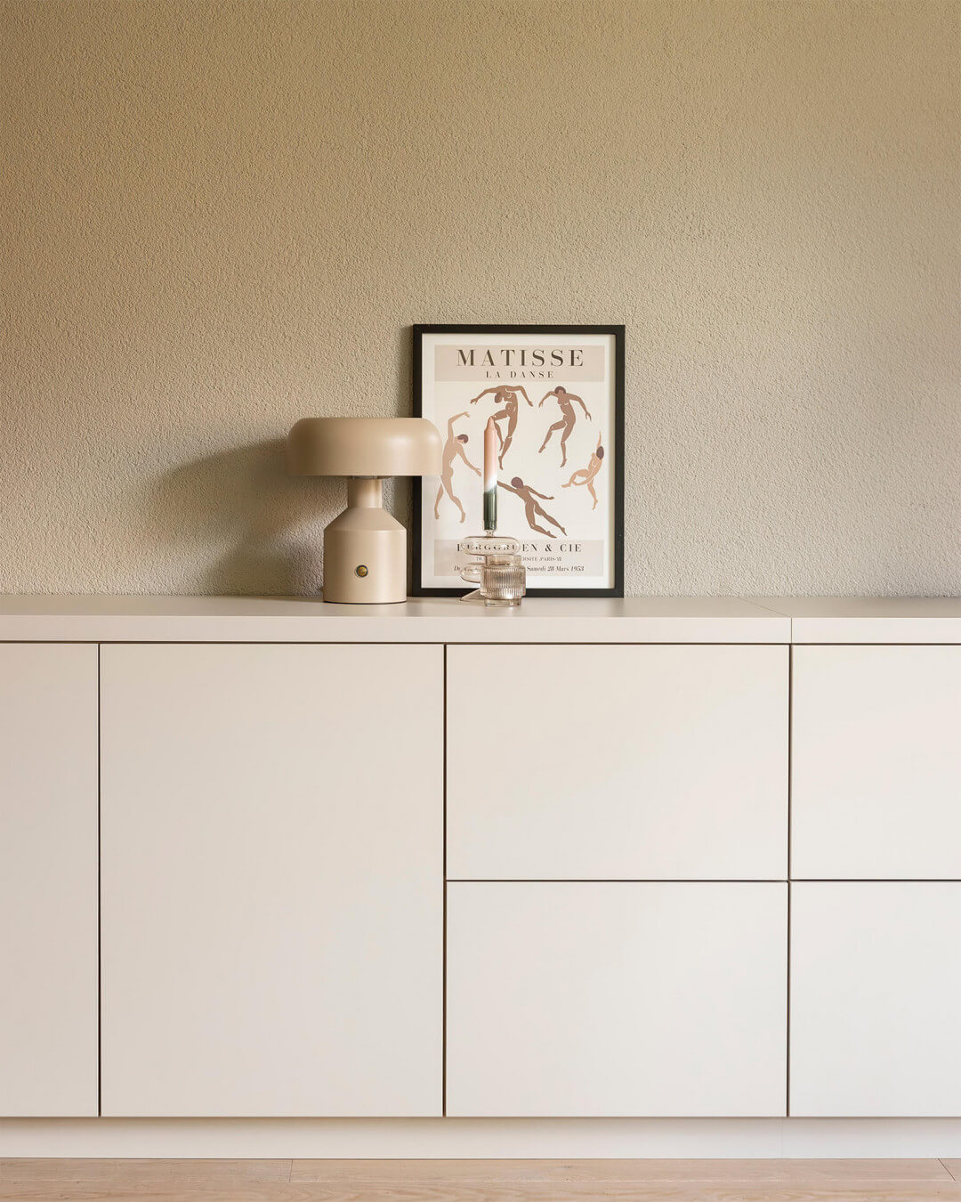 Op maat gemaakte dressoir in de kleur Dune Beige