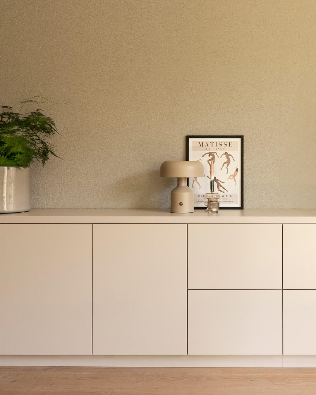 Custom-made sideboard in the color Dune Beige